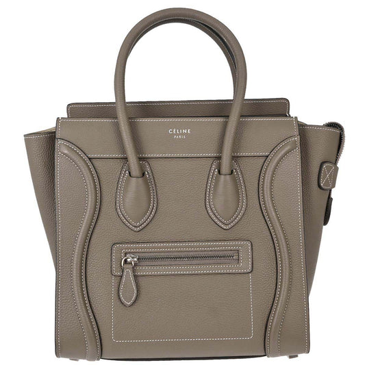 Celine Brown Luggage Micro Tote Handbag