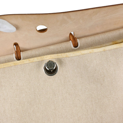 Hermes Beige Toile H Herbag GM 2 in 1 2way Shoulder Handbag
