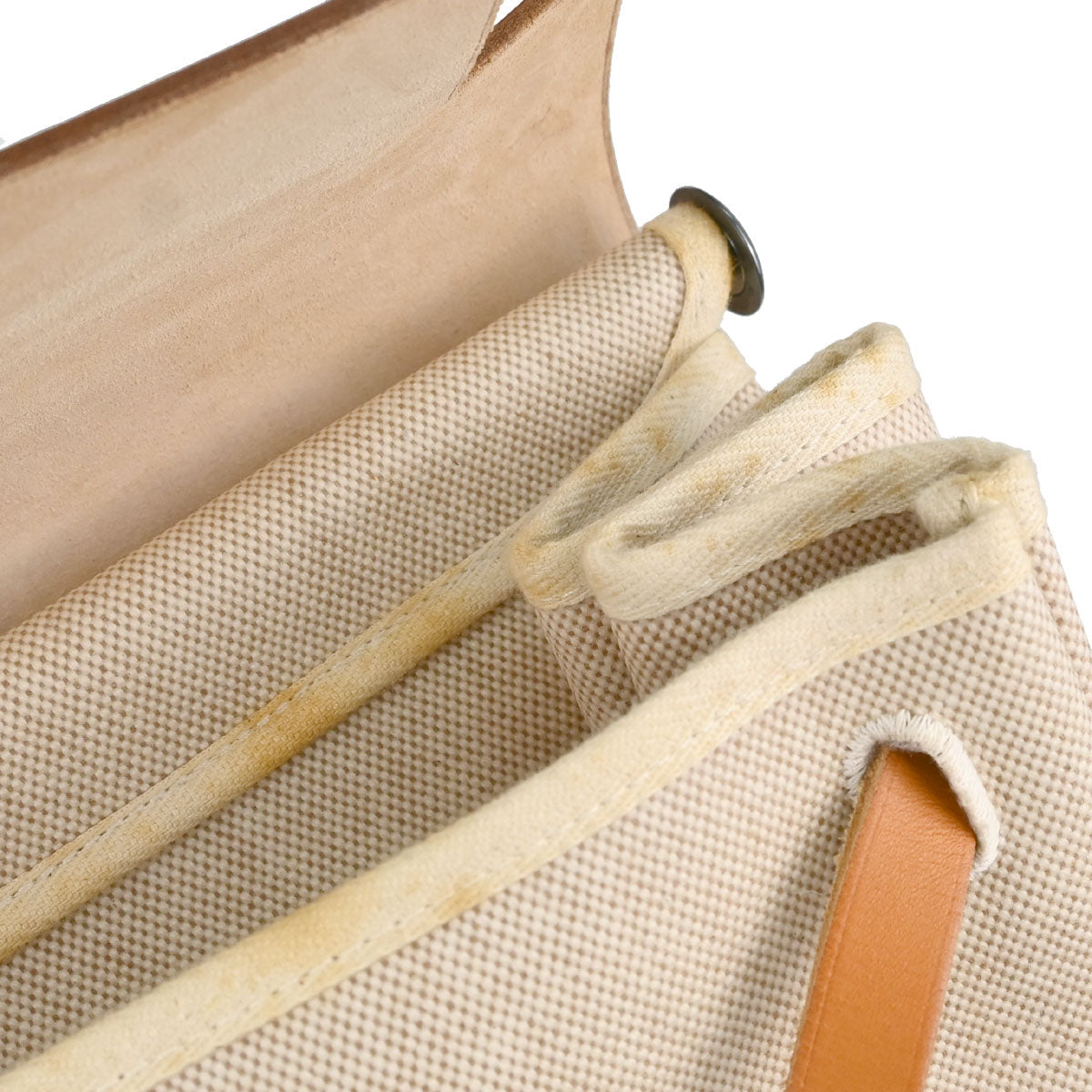 Hermes Beige Toile H Herbag GM 2 in 1 2way Shoulder Handbag