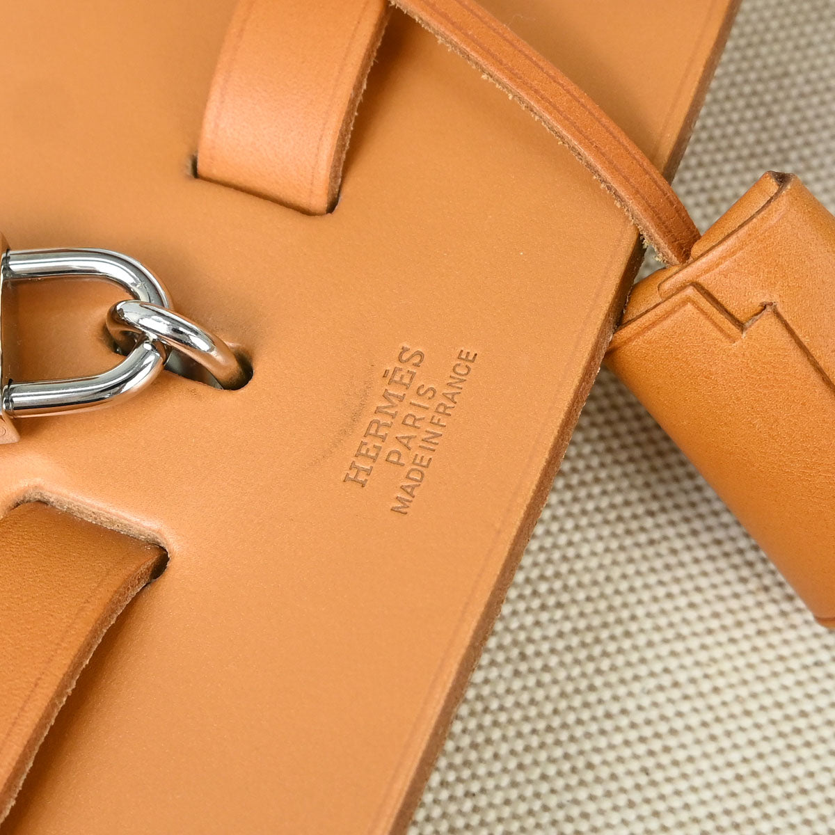 Hermes Beige Toile H Herbag GM 2 in 1 2way Shoulder Handbag