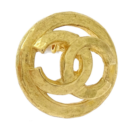 Chanel Button CC Clip-On Earrings Gold 94P