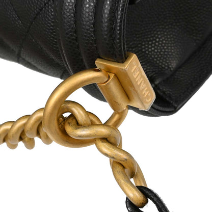 Boy Chanel Black Caviar Skin Small Chain Shoulder Bag