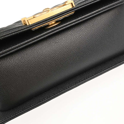 Boy Chanel Black Caviar Skin Small Chain Shoulder Bag