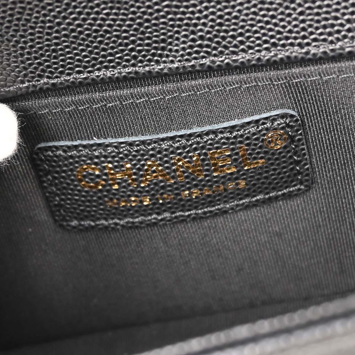 Boy Chanel Black Caviar Skin Small Chain Shoulder Bag