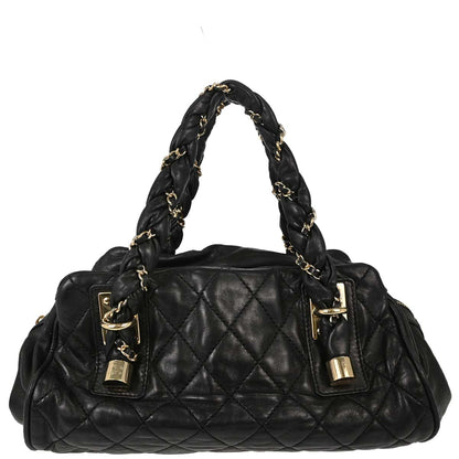 Chanel Black Lambskin Lady Braid Handbag