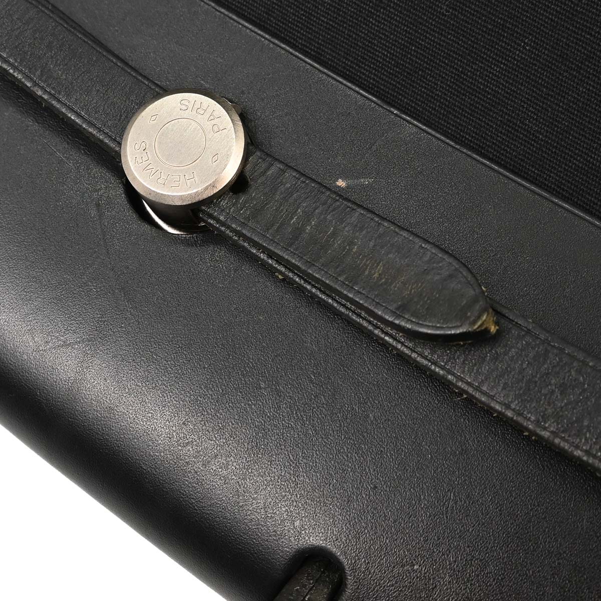 Hermes Black Toile Officier Herbag a Dos 2 in 1 Backpack