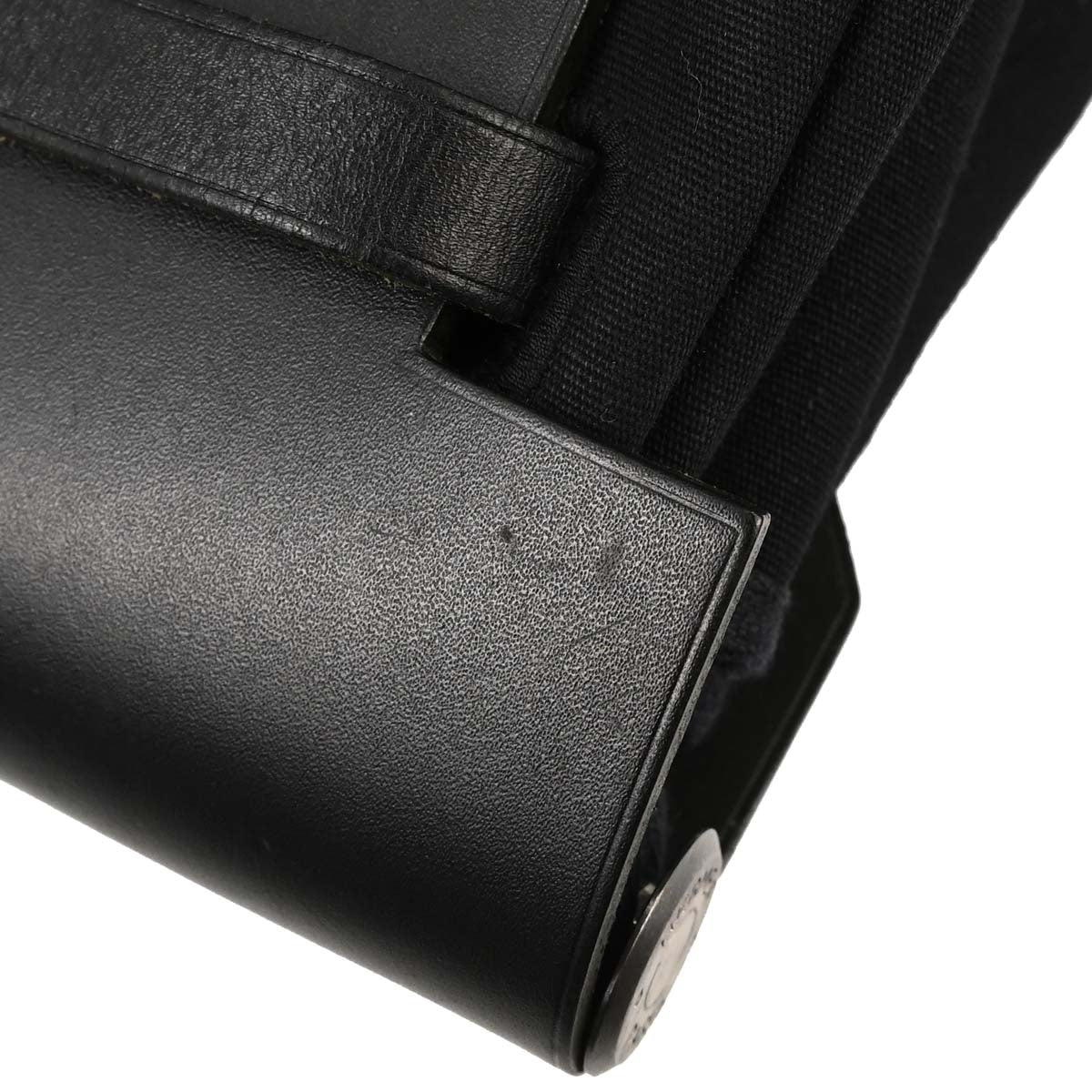 Hermes Black Toile Officier Herbag a Dos 2 in 1 Backpack
