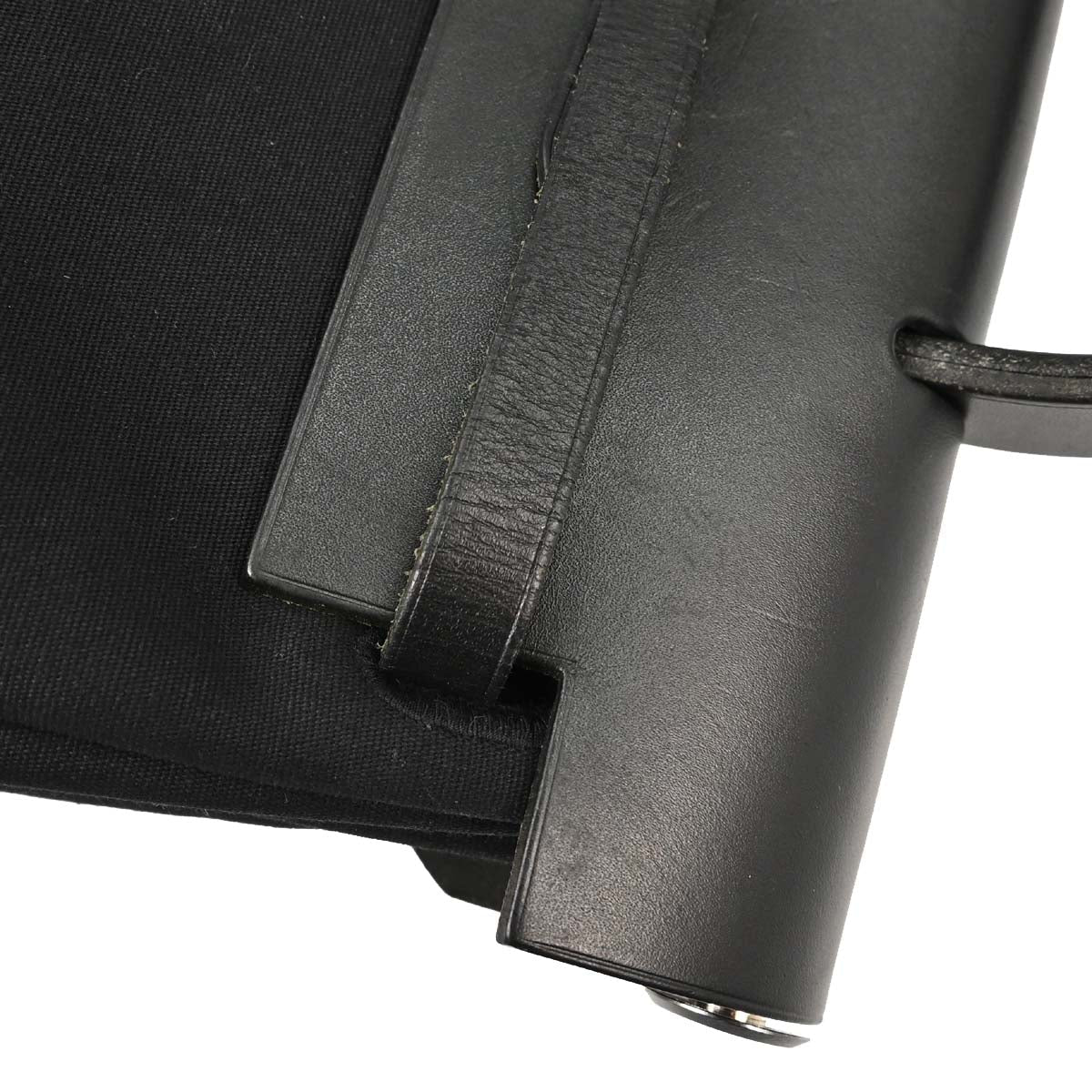 Hermes Black Toile Officier Herbag a Dos 2 in 1 Backpack