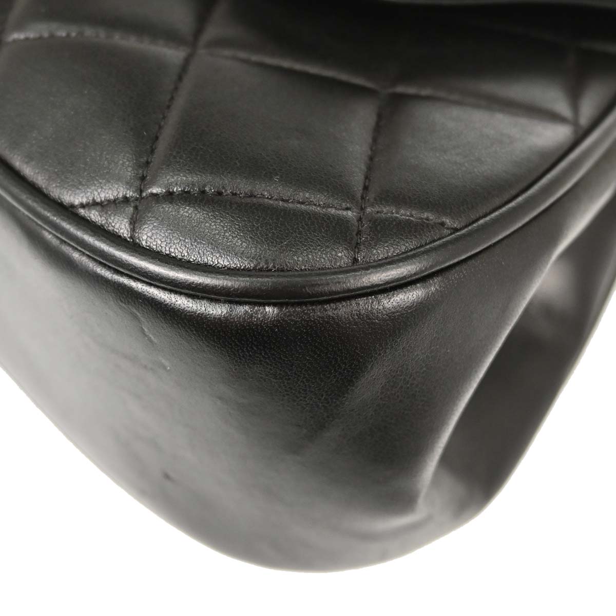 Chanel 1994-1996 Black Lambskin Mademoiselle Lock Handbag