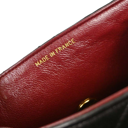 Chanel 1994-1996 Black Lambskin Mademoiselle Lock Handbag