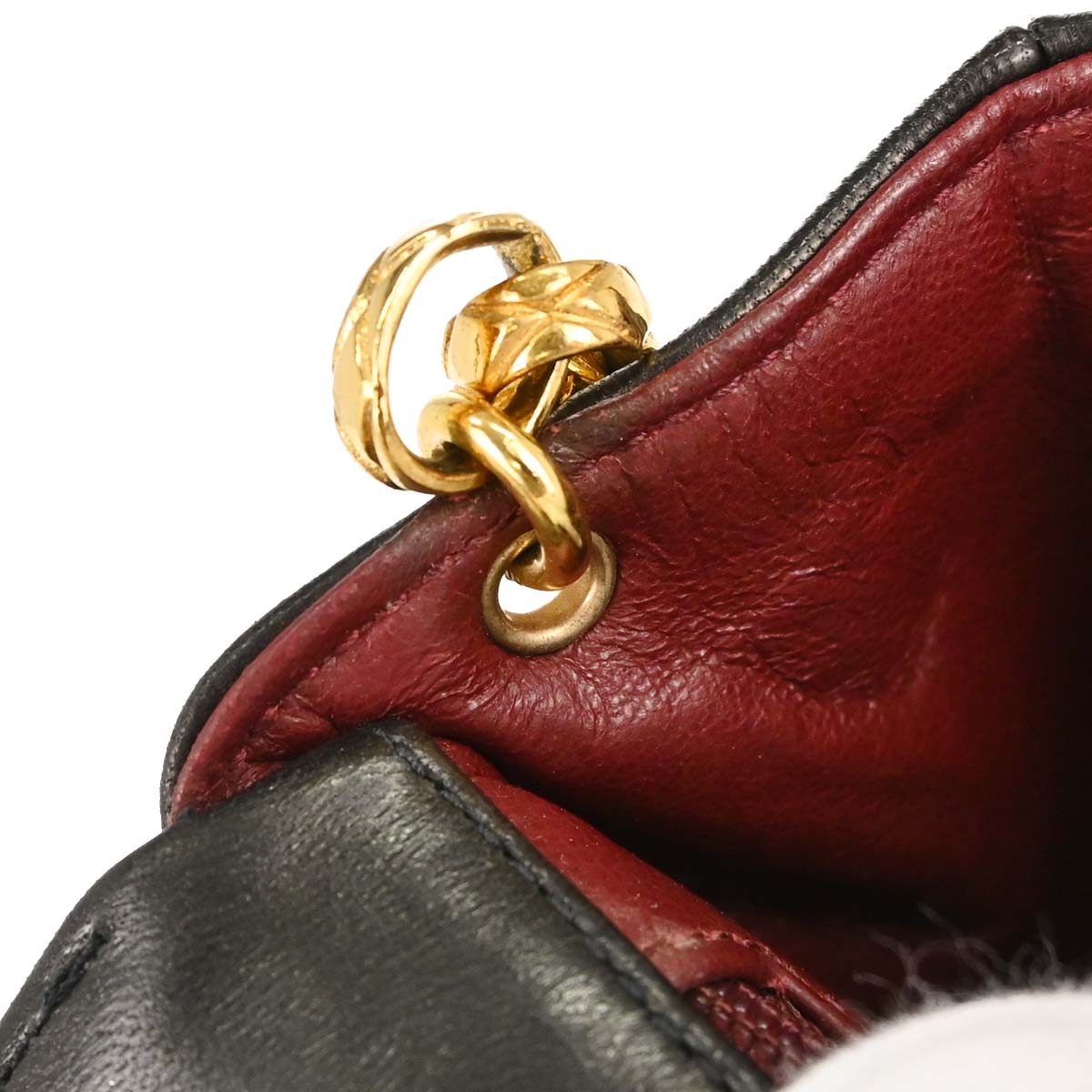 Chanel Black Lambskin Chevron Shoulder Bag