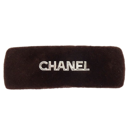 Chanel Brown Velvet Hair Barrette Accessories 61