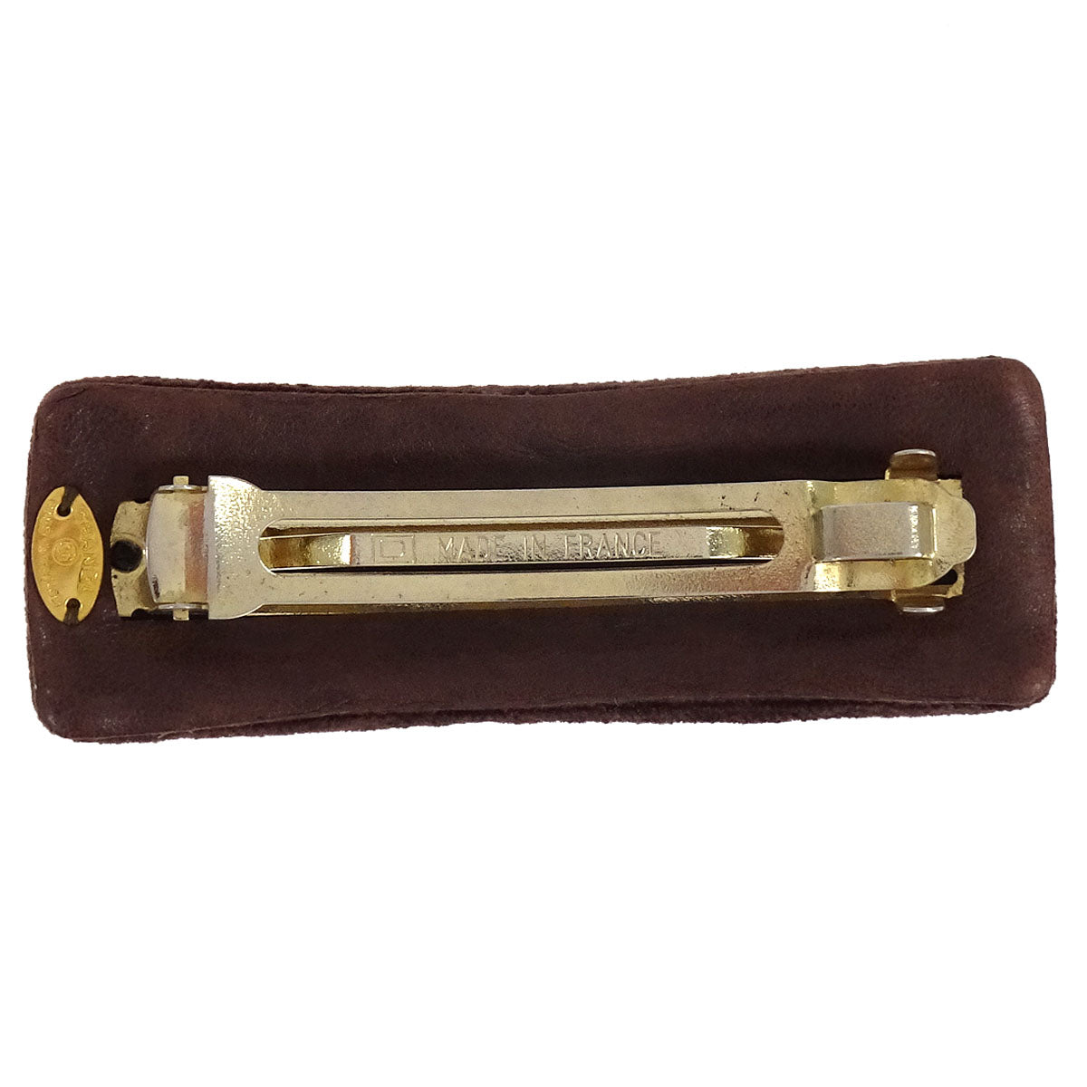 Chanel Brown Velvet Hair Barrette Accessories 61