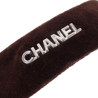 Chanel Brown Velvet Hair Barrette Accessories 61