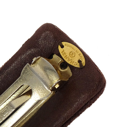 Chanel Brown Velvet Hair Barrette Accessories 61