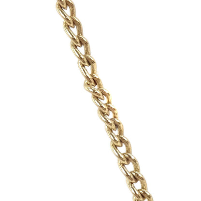 Chanel Rhinestone Gold Square CC Pendant Necklace 02P