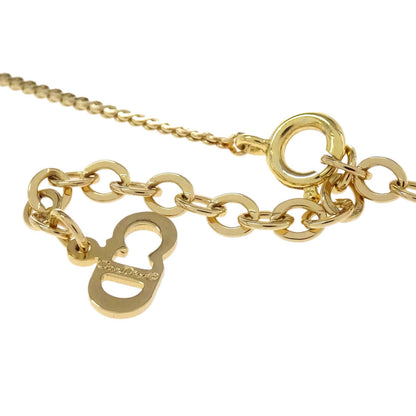 Christian Dior Necklace Pendant Gold Rhinestone