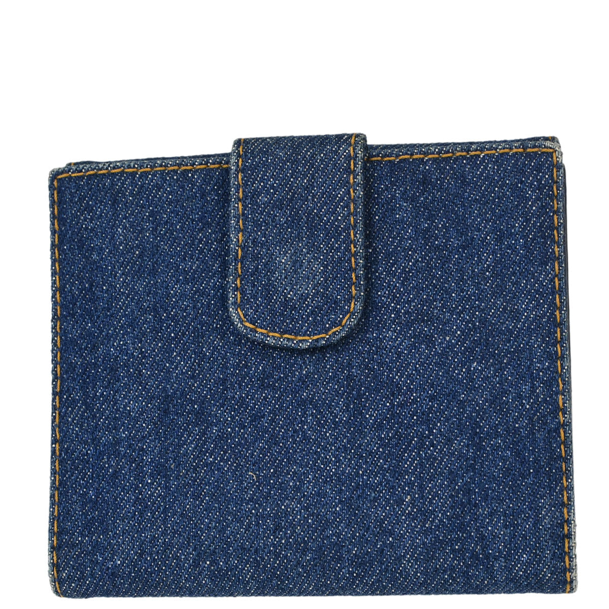 Chanel Indigo Denim Bifold Wallet Purse