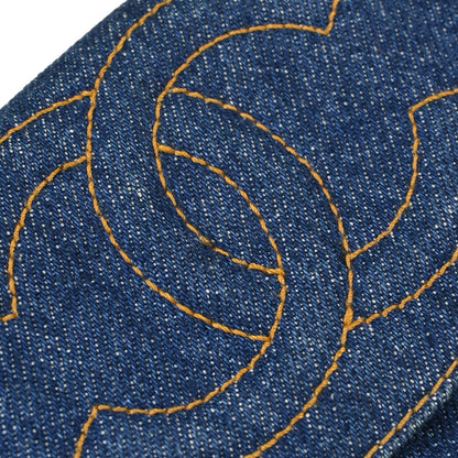 Chanel Indigo Denim Bifold Wallet Purse