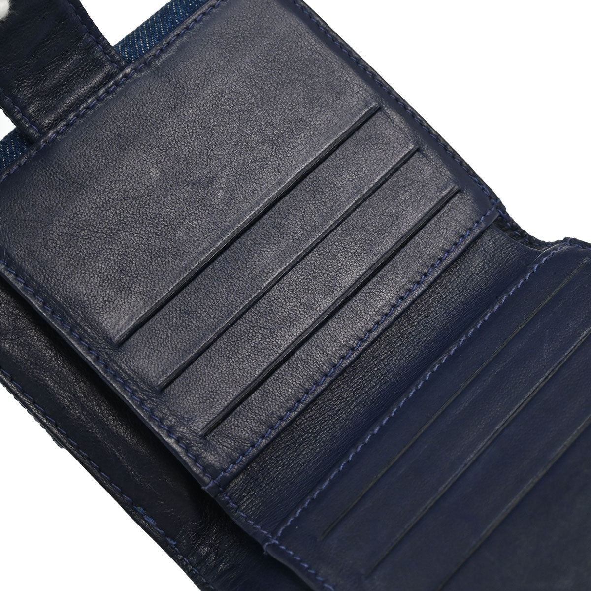 Chanel Indigo Denim Bifold Wallet Purse