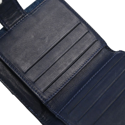 Chanel Indigo Denim Bifold Wallet Purse