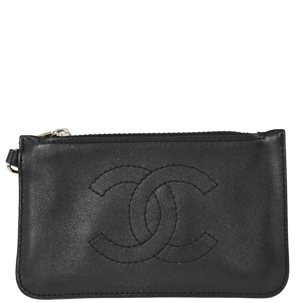 Chanel Black Lambskin Coin Purse Wallet