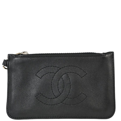Chanel Black Lambskin Coin Purse Wallet
