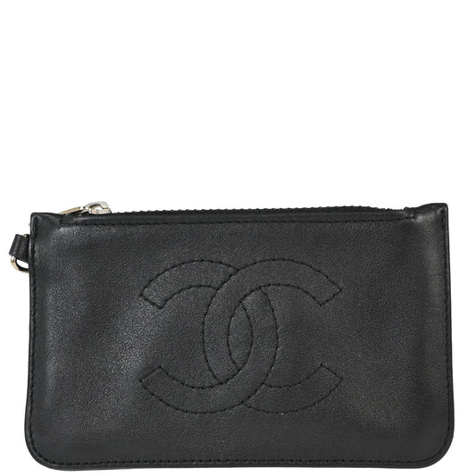 Chanel Black Lambskin Coin Purse Wallet