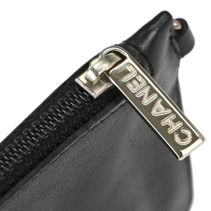 Chanel Black Lambskin Coin Purse Wallet