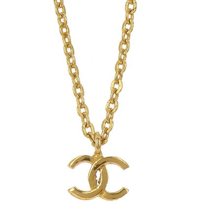 Chanel Gold CC Pendant Necklace 1982/376