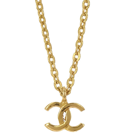 Chanel Gold CC Pendant Necklace 1982/376