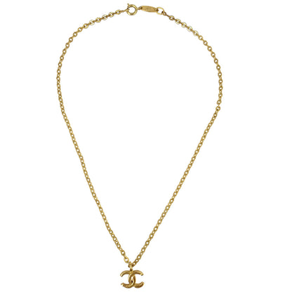 Chanel Gold CC Pendant Necklace 1982/376