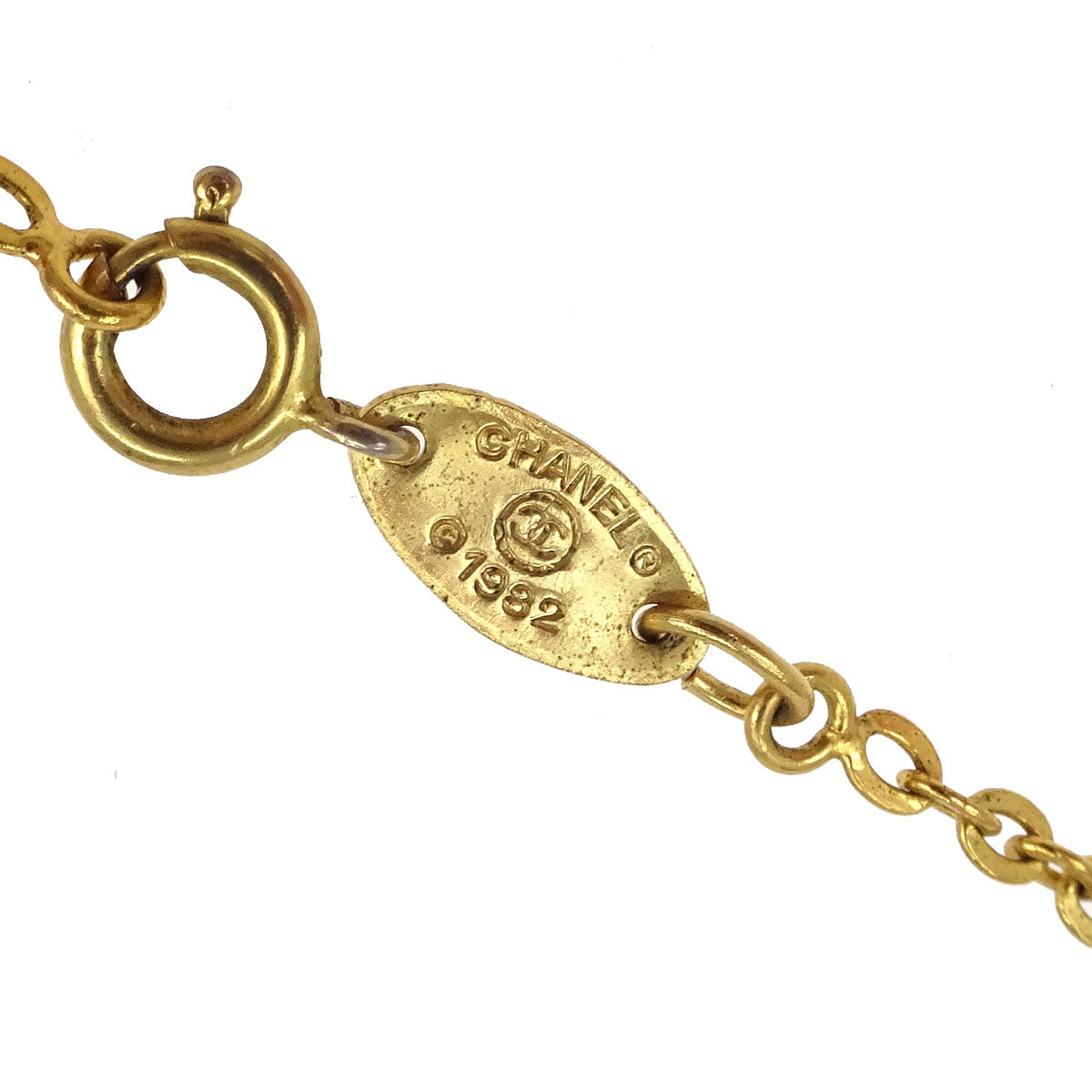 Chanel Gold CC Pendant Necklace 1982/376