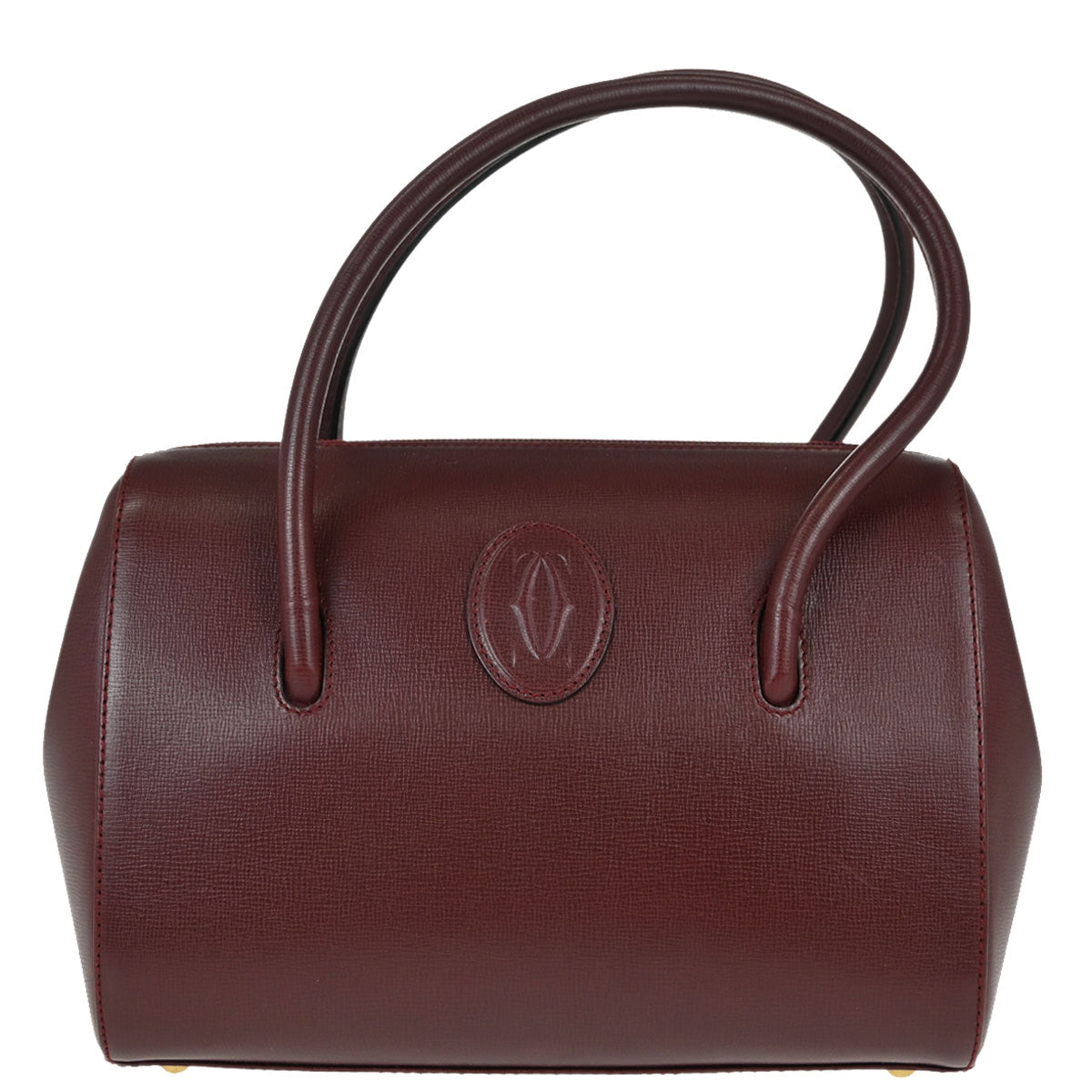 Must de Cartier Burgundy Leather Handbag