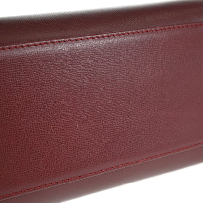 Must de Cartier Burgundy Leather Handbag