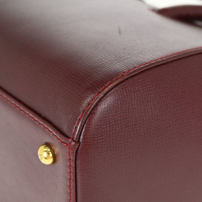 Must de Cartier Burgundy Leather Handbag