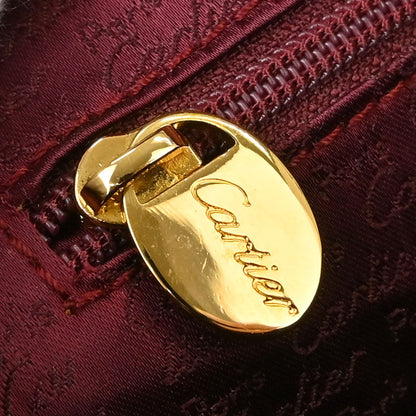 Must de Cartier Burgundy Leather Handbag