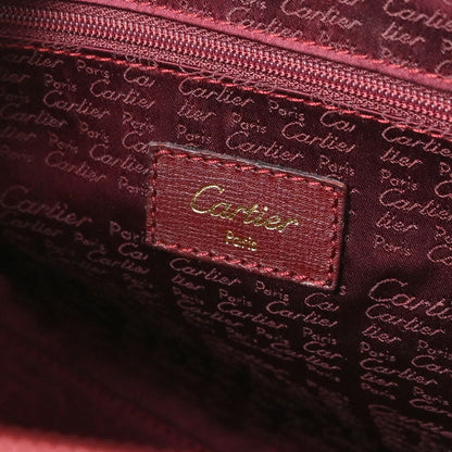 Must de Cartier Burgundy Leather Handbag