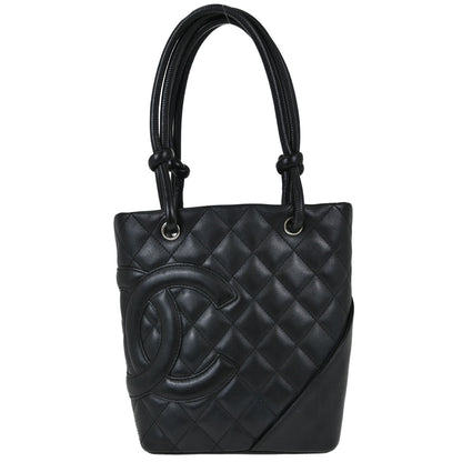 Chanel Black Calfskin Cambon Ligne Tote Handbag
