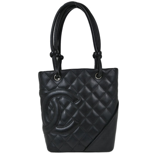 Chanel Black Calfskin Cambon Ligne Tote Handbag