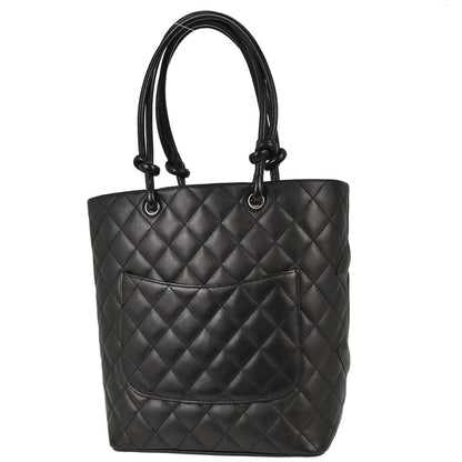Chanel 2003-2004 Black Calfskin Cambon Ligne Tote Handbag