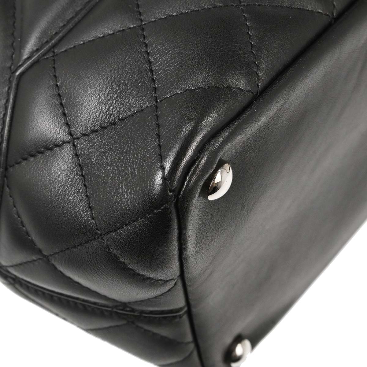 Chanel 2003-2004 Black Calfskin Cambon Ligne Tote Handbag