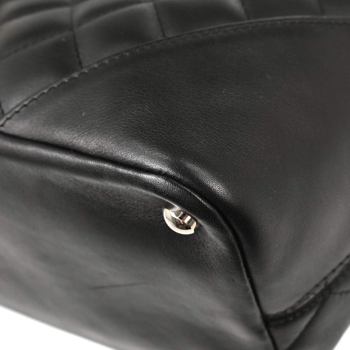 Chanel 2003-2004 Black Calfskin Cambon Ligne Tote Handbag