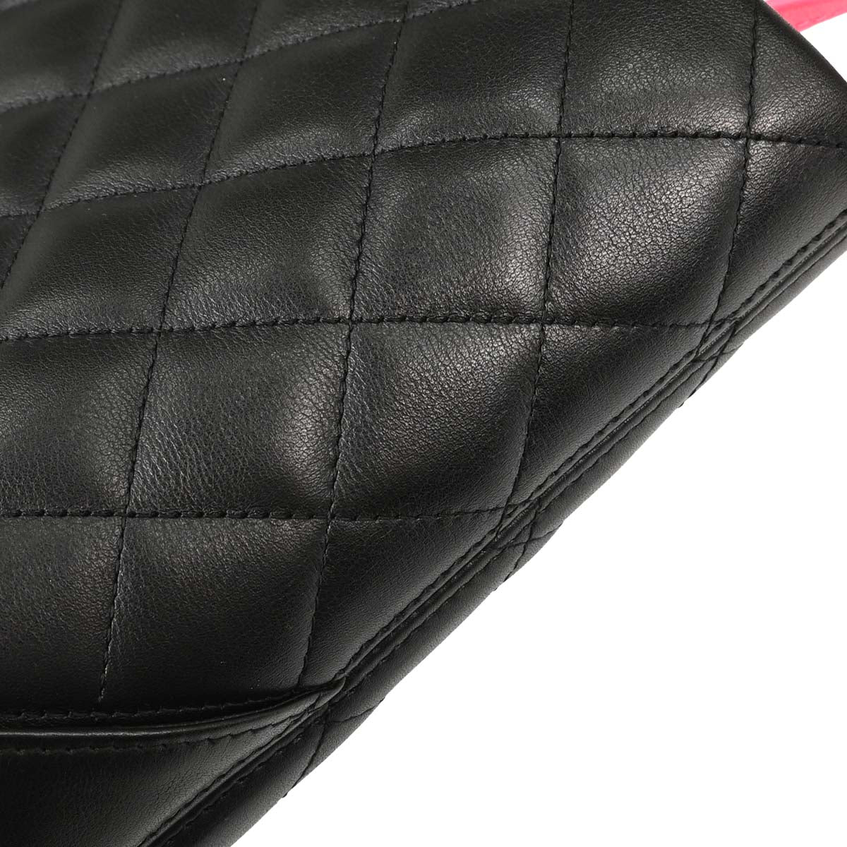 Chanel 2003-2004 Black Calfskin Cambon Ligne Tote Handbag