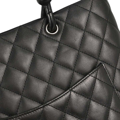 Chanel 2003-2004 Black Calfskin Cambon Ligne Tote Handbag