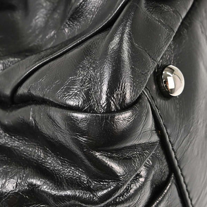 Chanel Black Calfskin Twisted Tote Handbag