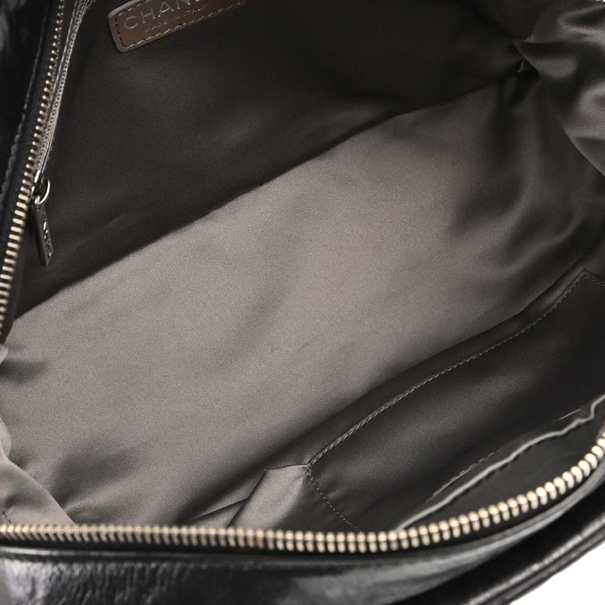 Chanel Black Calfskin Twisted Tote Handbag