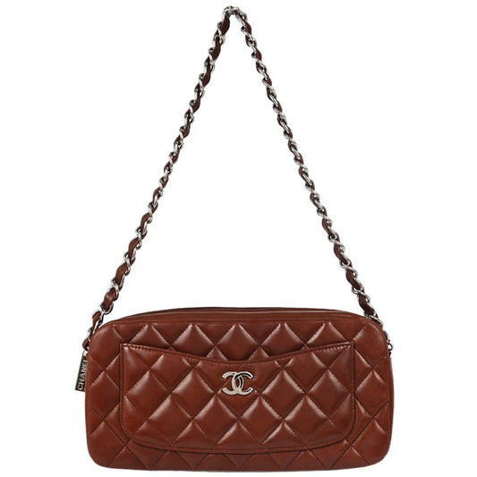 Chanel Brown Lambskin Handbag