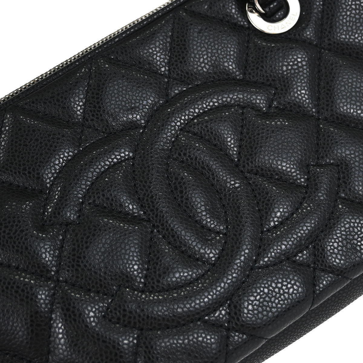 Chanel Black Caviar Skin Bowler Bag Handbag