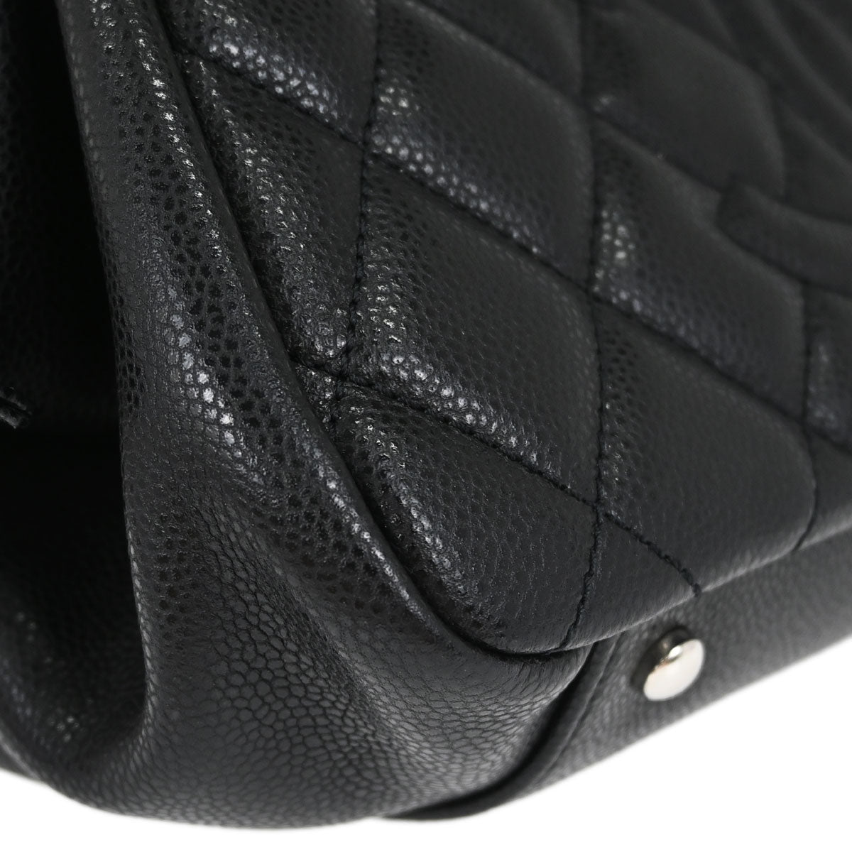 Chanel Black Caviar Skin Bowler Bag Handbag
